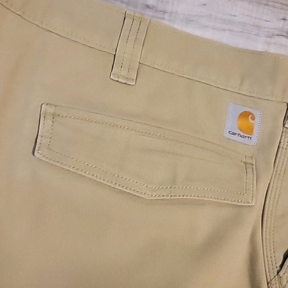 Carhartt 103542 Rugged‎ Flex Relaxed Canvas Cargo Work Shorts Size 46 Khaki